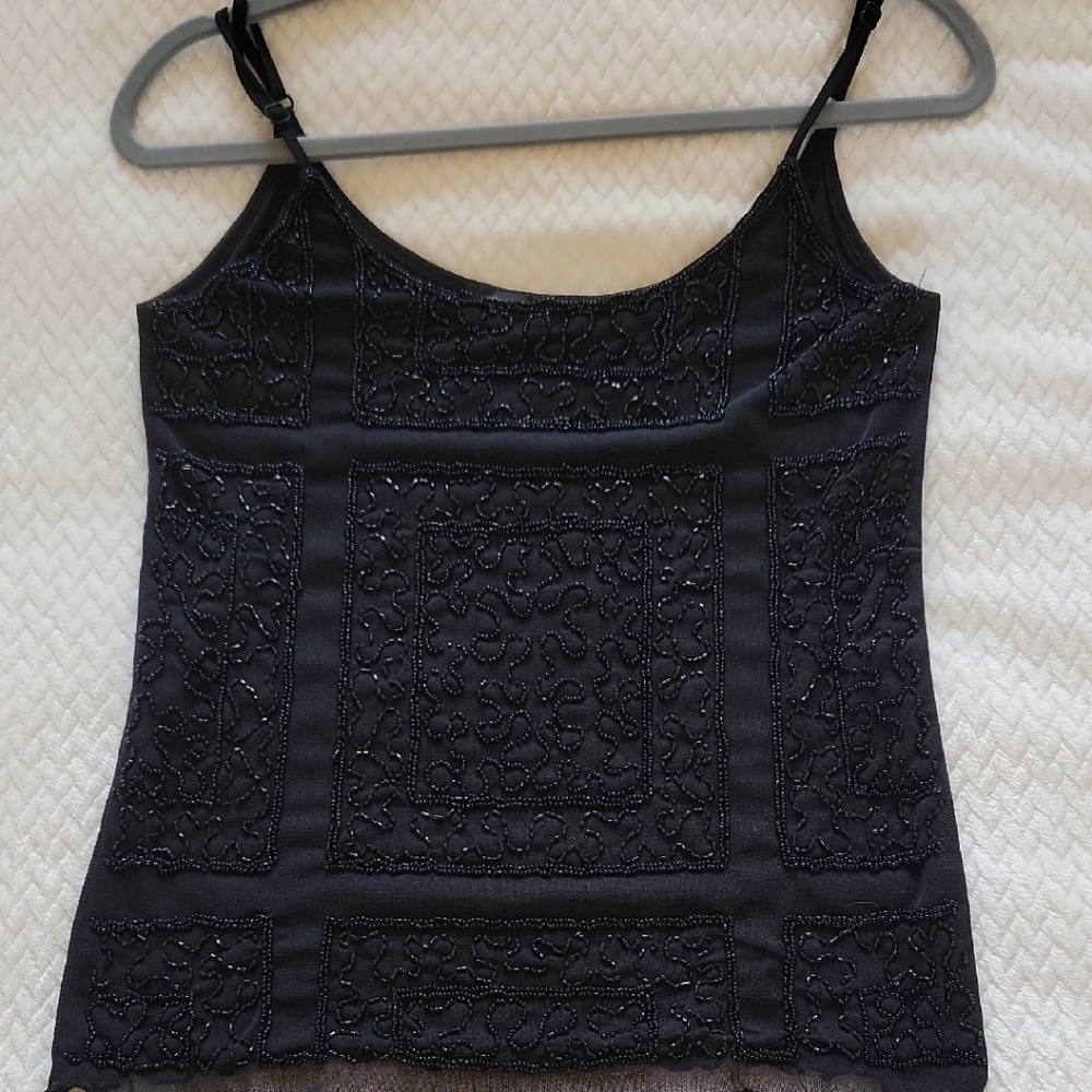 Black Fitted Embellished Camisole